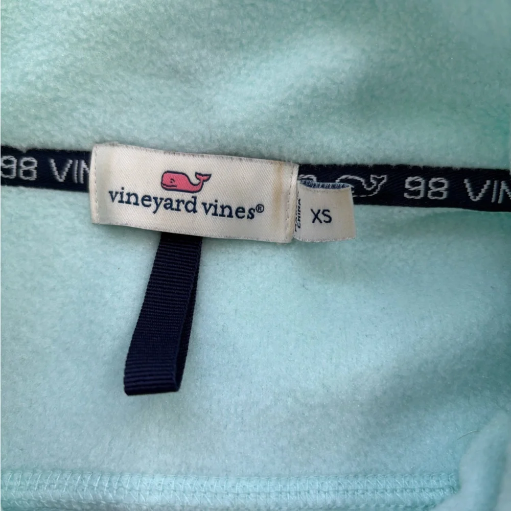 Vineyard Vines Women’s Fleece Full Zip Vest Mint Green Size XS - Picture 5 of 7